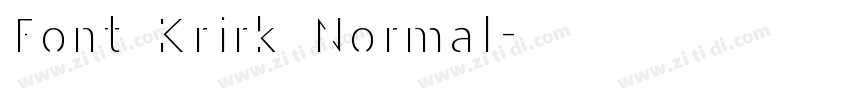 Font Krirk Normal字体转换
